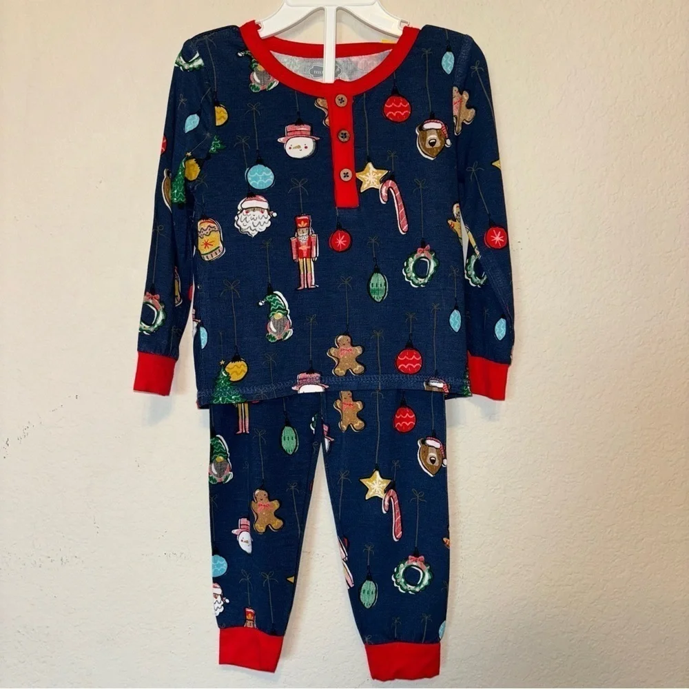 Mud Pie bamboo Christmas Holiday pajamas, 12-18 months